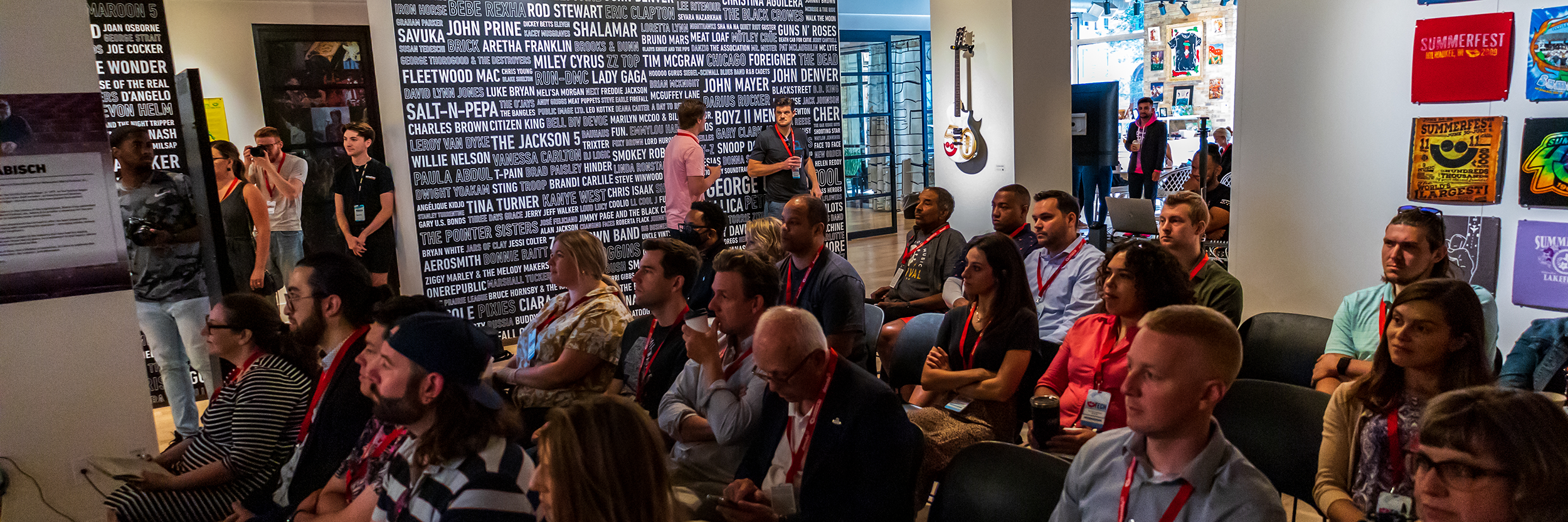 Group of attendees at a Summerfest Tech seminar